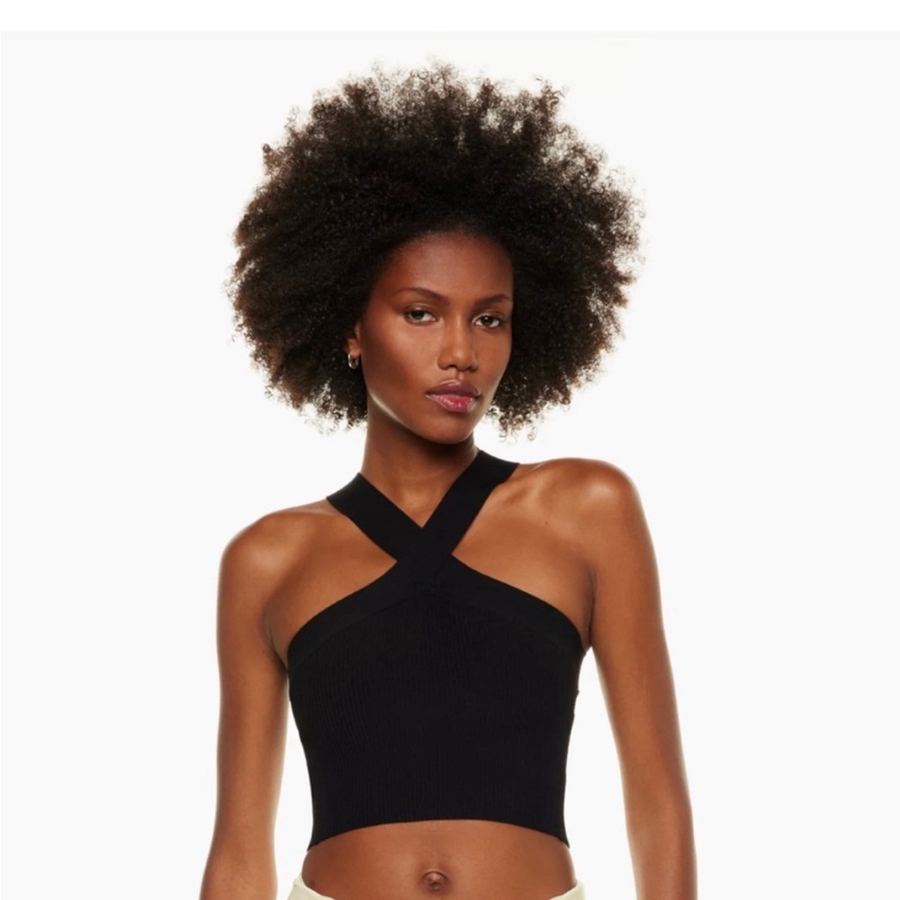 Black Halter Neck Women's Top